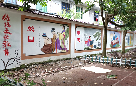 泰順筱村二小校園墻繪：墨客墻繪，為校園添彩，育夢啟航